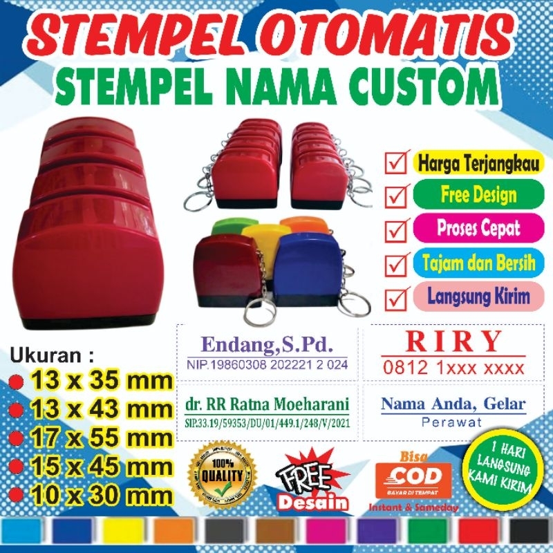 

Stempel Nama / Stempel Dokter / Bidan / Perawat