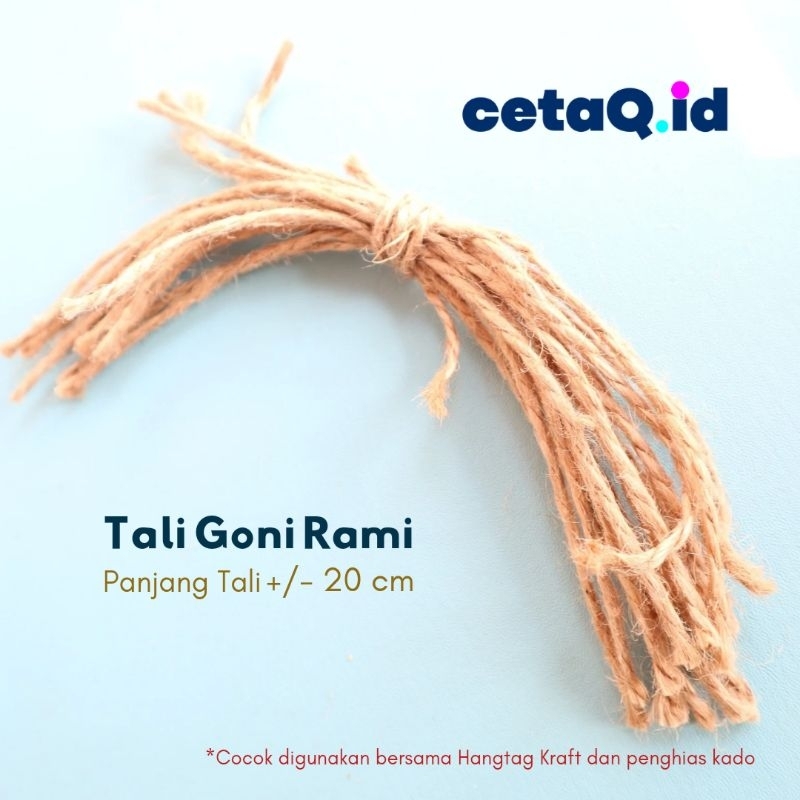 

Tali Rami Goni Aesthetic 20cm / Tali Hangtag Estetik Coklat [TALI SAJA]