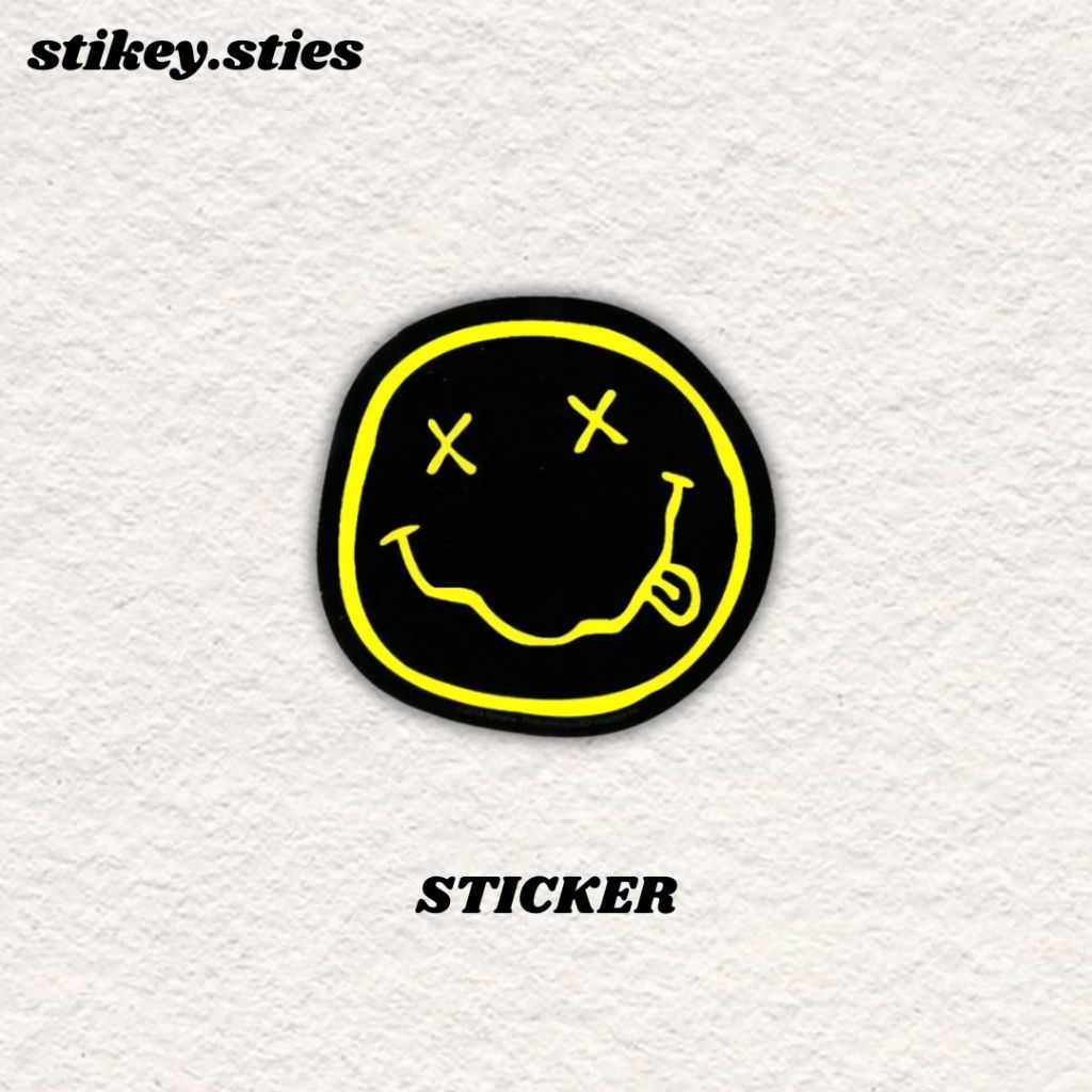 

STICKER BAND NIRVANA AESTHETIC BRAND ANTI AIR VINYL / STIKER HELM LAPTOP HP MOTOR TUMBLR TAS KOPER