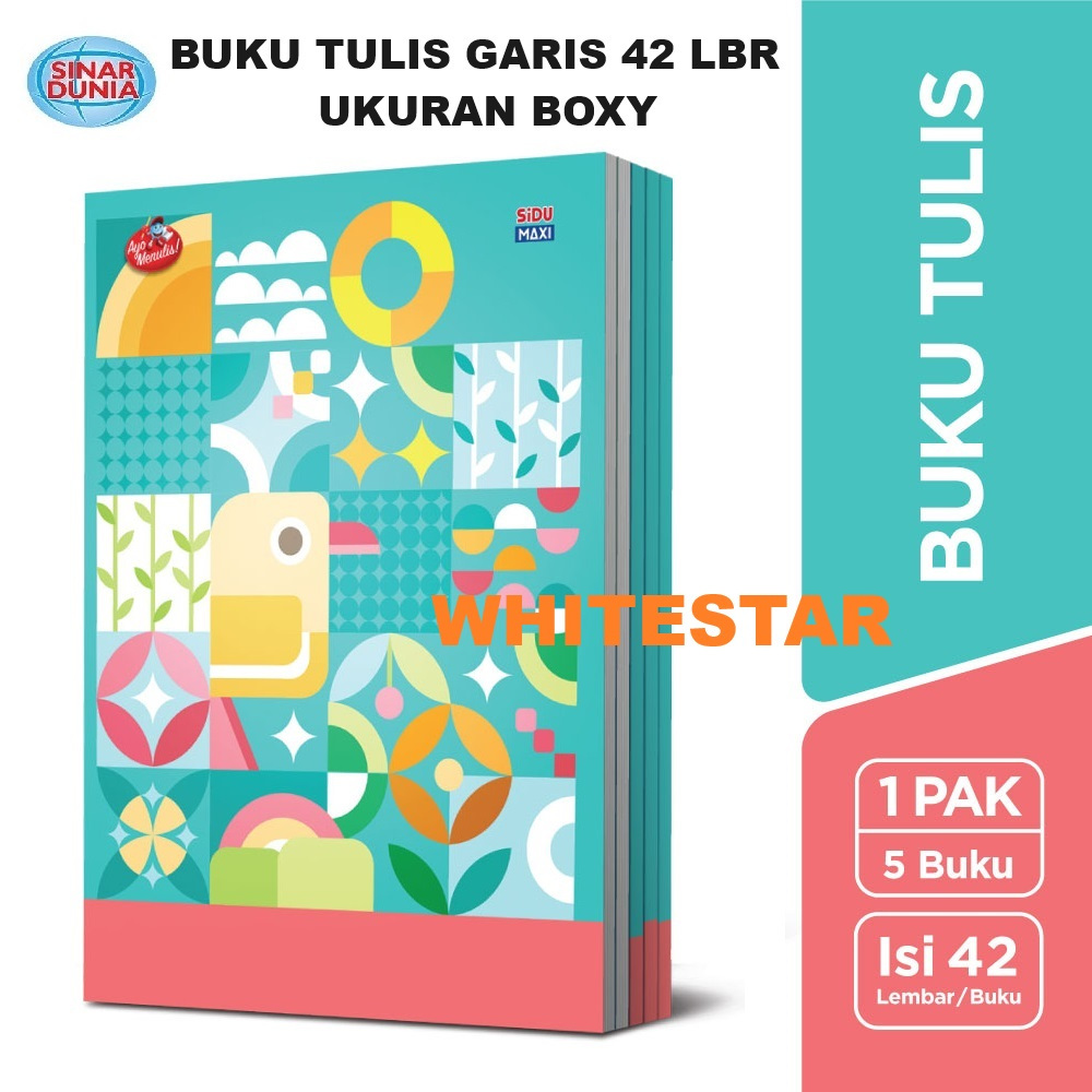 

buku tulis garis boxy / boxi sinar dunia sidu maxi - 42 lembar