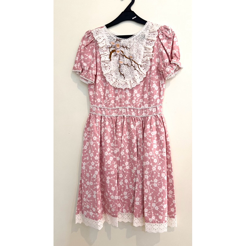 Preloved - dress bunga pink