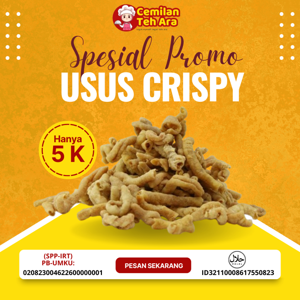 

Kripik Usus Ayam Crispy Krispi Pedas Original 100 Gram