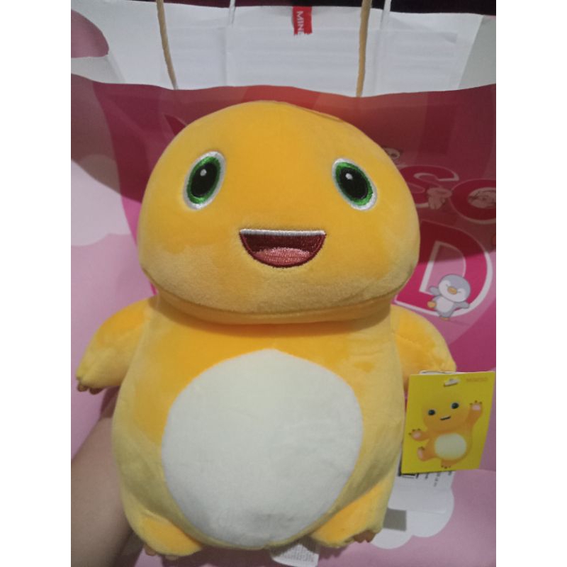 BONEKA PLUSH NAILONG / DINO KUNING X MINISO UK SEDANG (24CM)