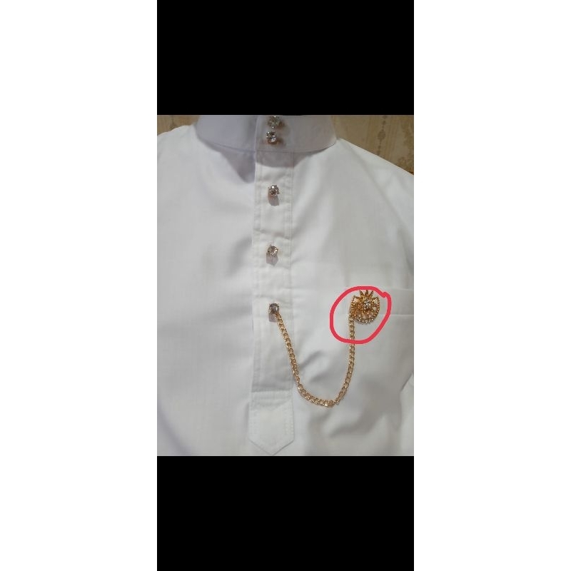 Kancing Rantai Baju Melayu + Bros