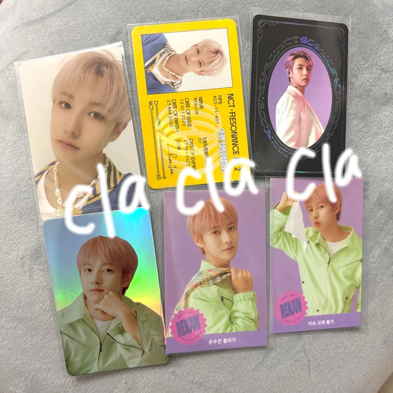NCT DREAM RENJUN PC PHOTOCARD NCT RESONANCE 2020 YB PAST FUTURE ID CARD DEPARTURE SEASON’S GREETING