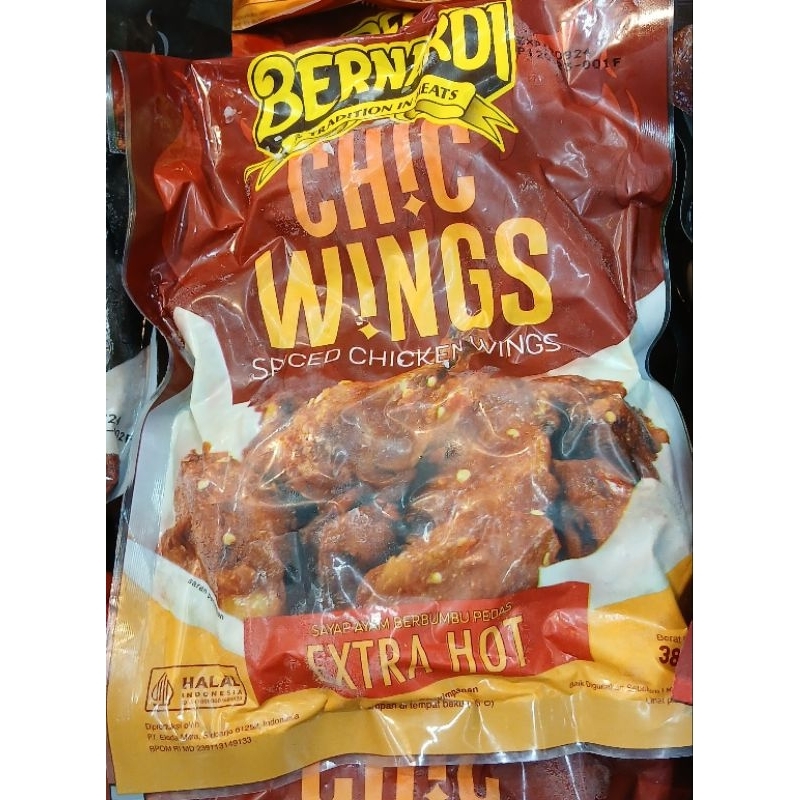 

BERNADI Chic Wings Spiced Chicken Wing Extra Hot 380g - HM
