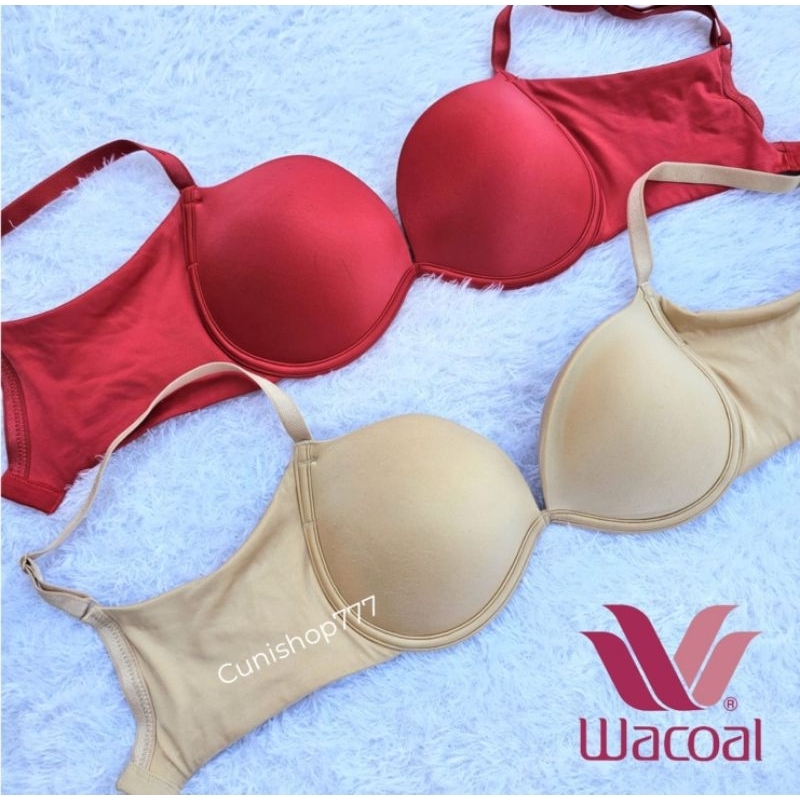 BRA WACOAL PAKAI KAWAT BUSA SEDANG BH WANITA POLOS MERAH KREM IB 5489 IB5489 K159/163