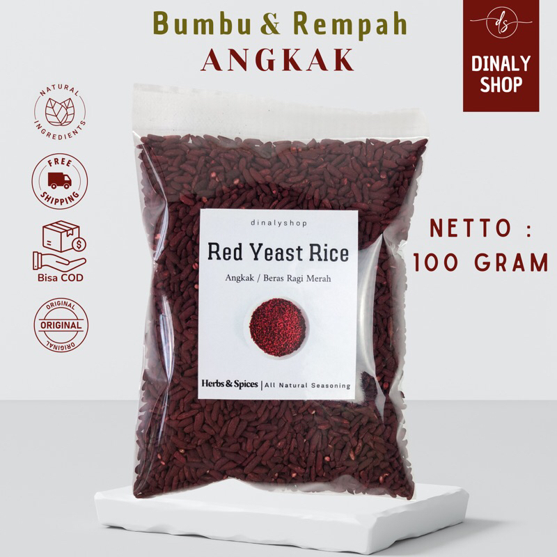 

ANGKAK 100 GRAM | BERAS RAGI MERAH | RED YEAST RICE | HONG QU MI | UNTUK DEMAM BERDARAH