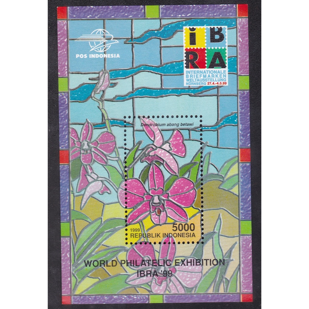 

A 9063 SATU BUAH SS SOUVENIR SHEET PRANGKO INDONESIA TEMA ANGGREK DENDROBIUM ABANG BETAWI DENGAN KONDISI MNH MINT NEVER HINGED