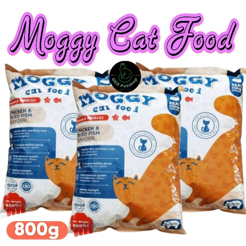 MOGGY 800gr CAT FOOD All Stage Adult Kitten Mogy Mogi Makanan Kucing Kering Semua Usia
