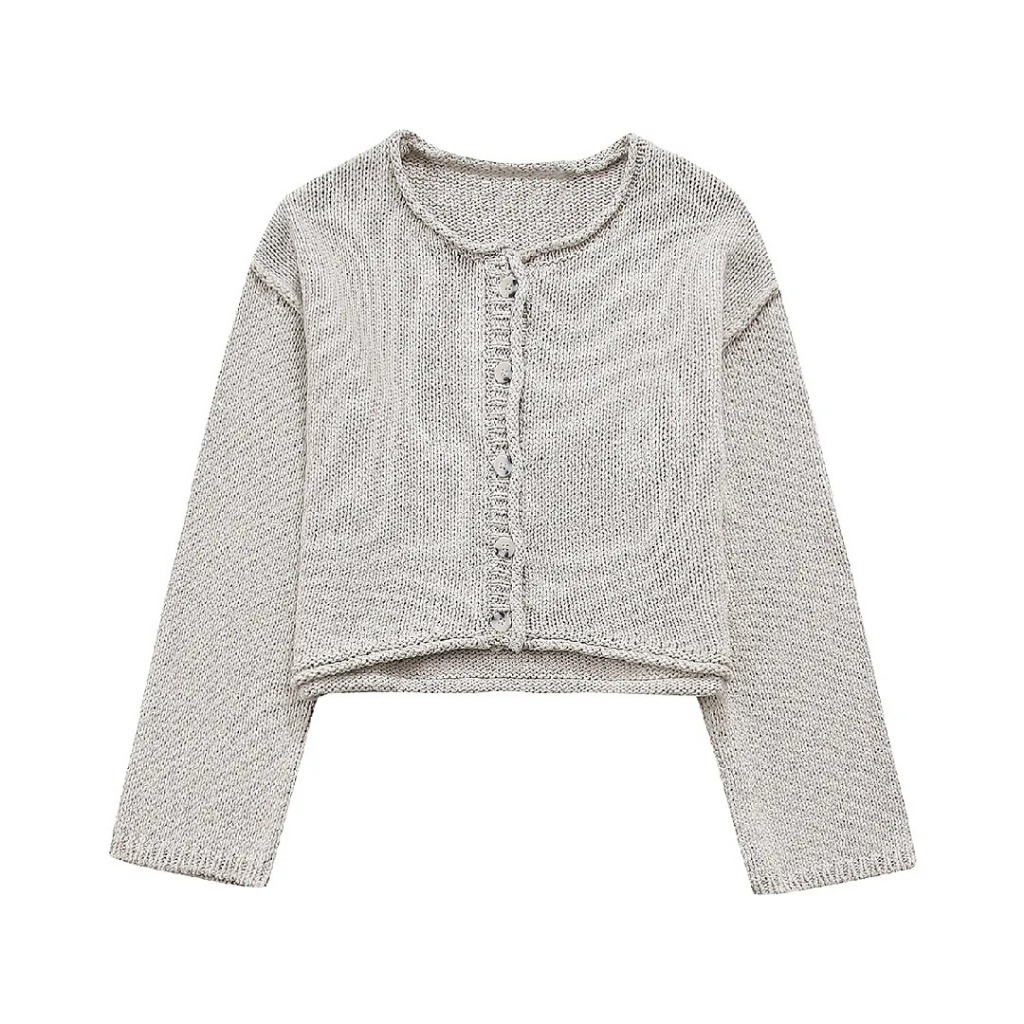 READY STOCK  Boat Neck Knit Cardigan