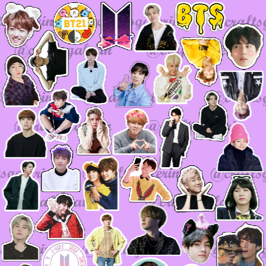 

(isi 45) Paket Sticker BTS | Sticker BTS Waterproof Tahan Air