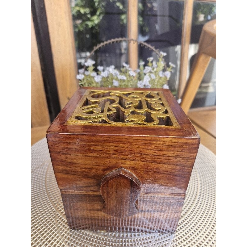 mabkharah ukir kayu jati kotak