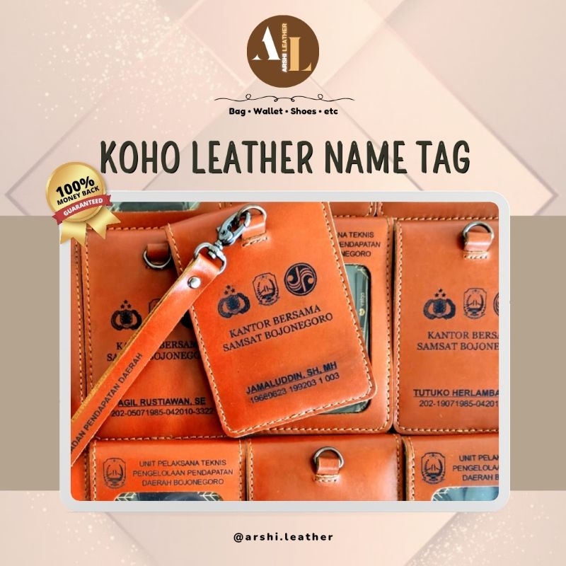 

[KULIT ASLI 100%] KOHO NAME TAG/LANYARD