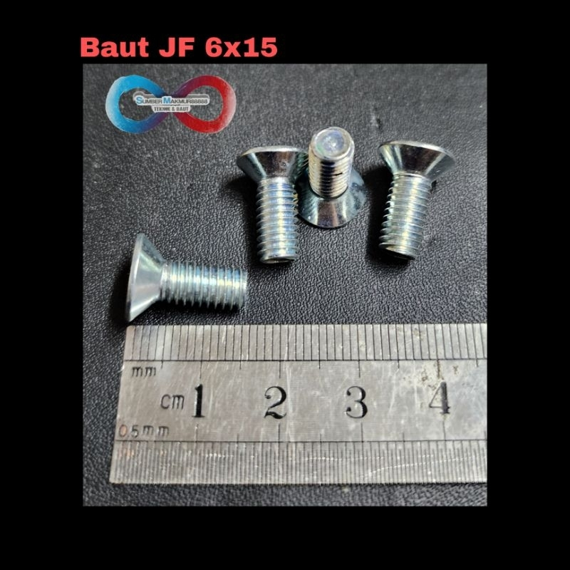 Baut (JF) 6x15 / Baut obeng per 100 pcs