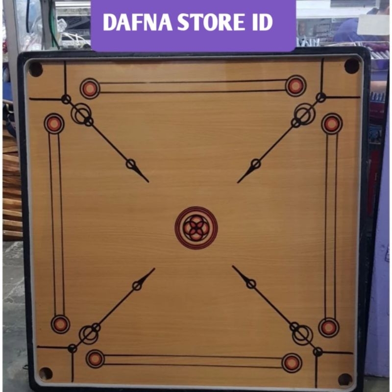 MEJA KARAMBOL/PAPAN KARAMBOL JUMBO 120 X 120 CM BONUS KOIN DAN KRISTAL ( TERMURAH )