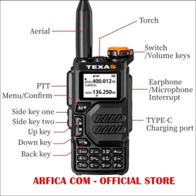 HT WALKIE TALKIE TEXAS TX3 ALLBAND ORIGINAL GARANSI RESMI