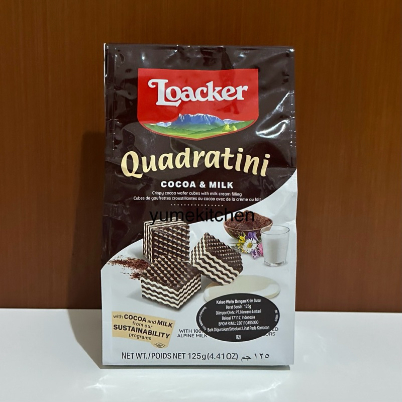 

Loacker Quadratini Cocoa & Milk Cube Wafer 110 g - Austria