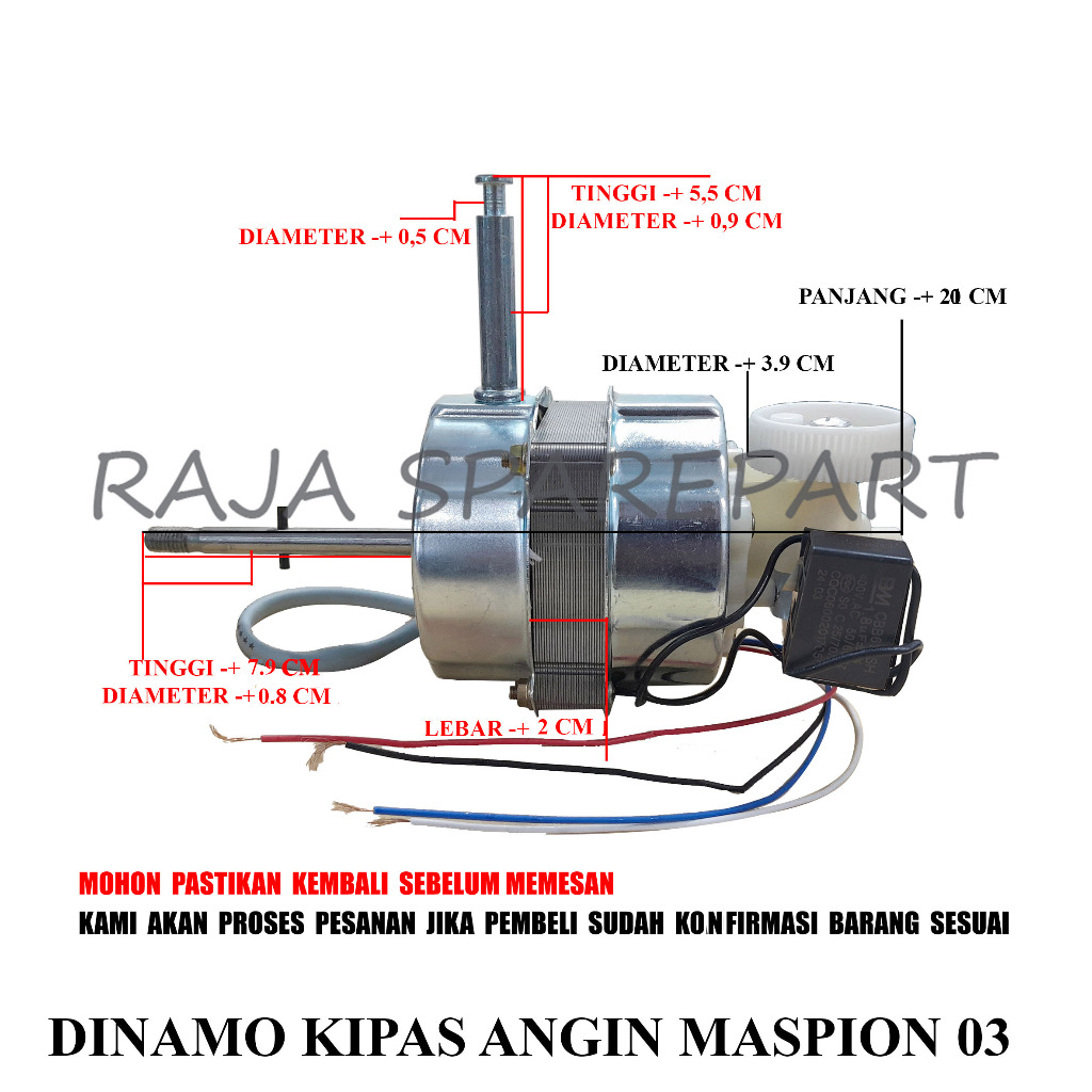 DKM DINAMO MOTOR/MOTOR KIPAS ANGIN/DINAMO KIPAS ANGIN MASPION 03