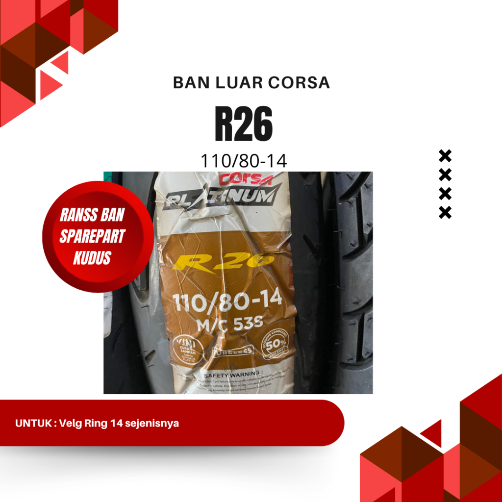 BAN LUAR CORSA R26 110/80-14