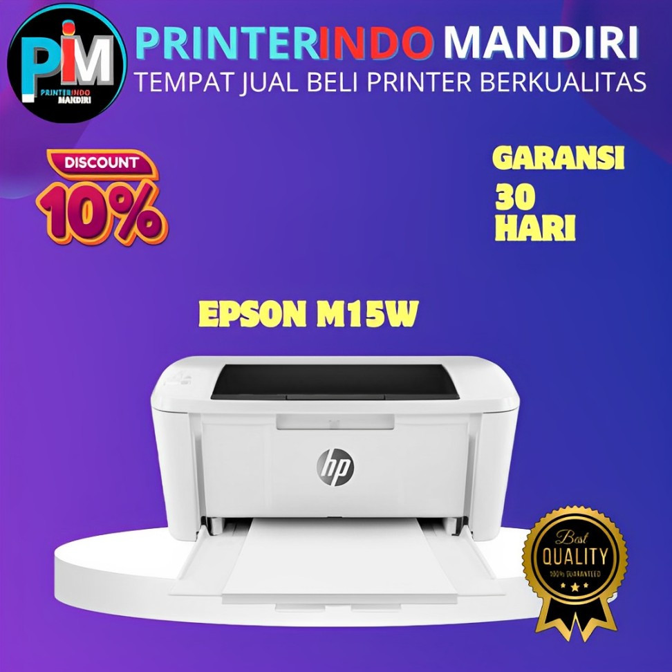 Printer HP Laserjet pro M15w second siap pakai printer monochrome wireless