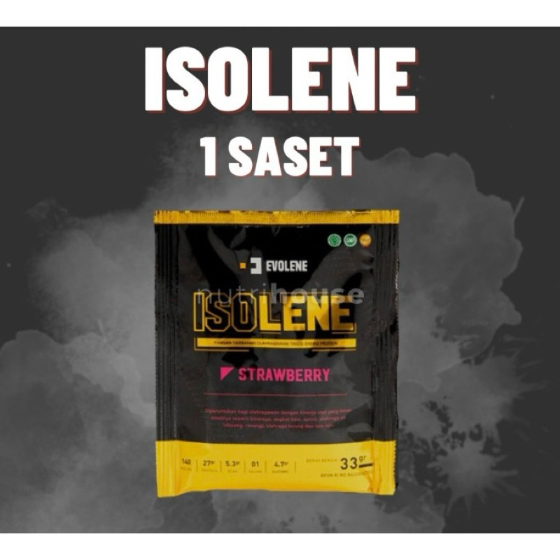 TERMURAH ECER 1 Shaset RASA  STRAWBERRY isolene Evolene 1 Serving - Suplemen Fitness - Suplemen Work