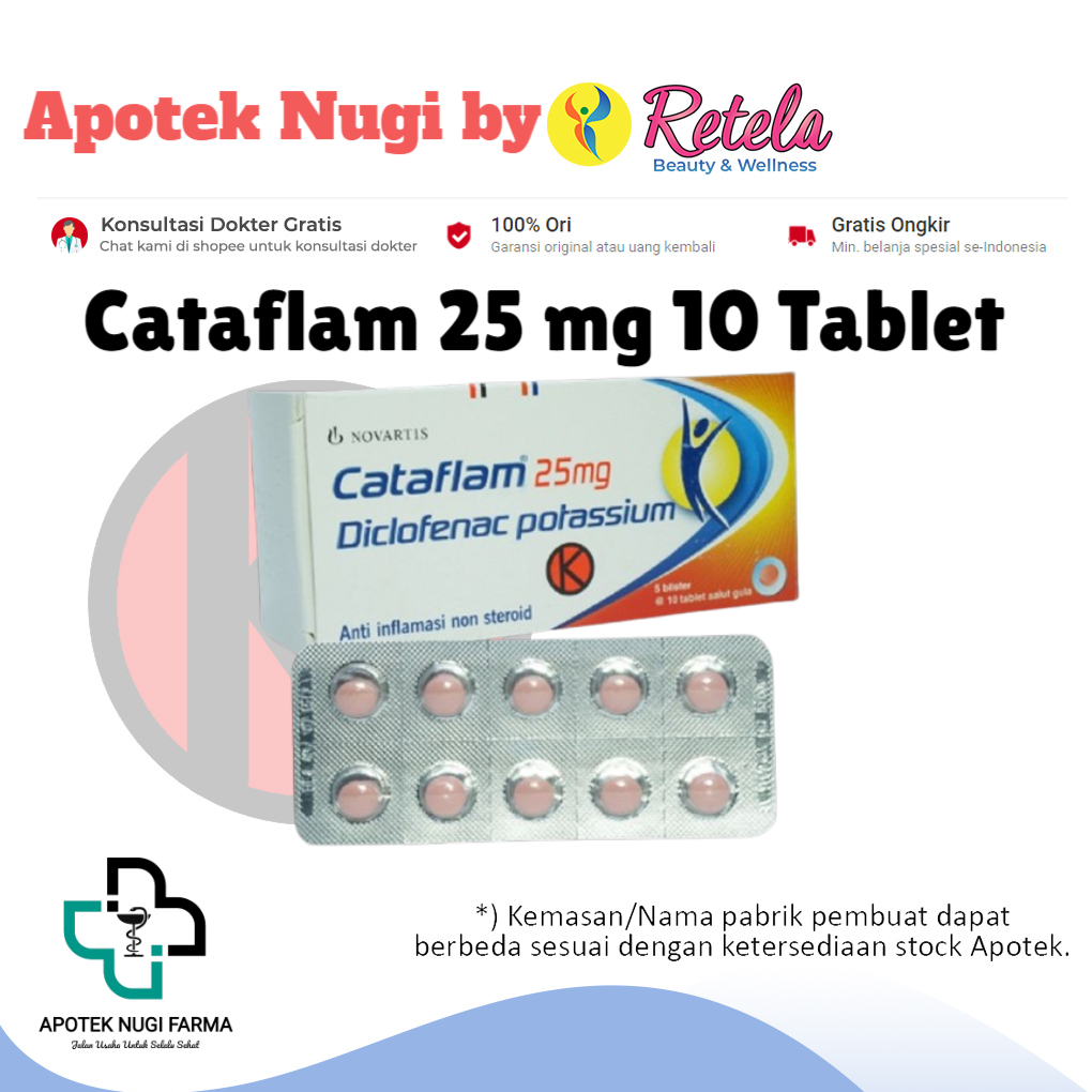 Cataflam 25 mg 10 Tablet / Kalium Diklofenak