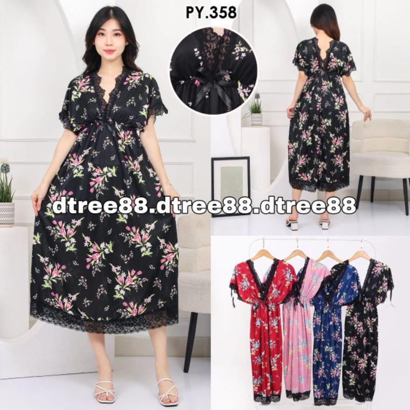 Dtree . Dress Lingerie sexy wanita jumbo / daster wanita  jumbo fit XXL (374)