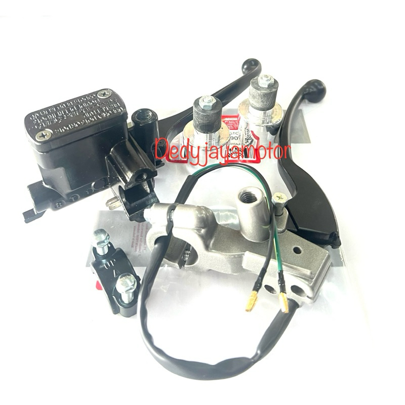 Master Rem Atas Assy Beat Karbu Sepaket Hitam + Dudukan Spion + Handle Rem Kiri Hitam + Jalu Stang