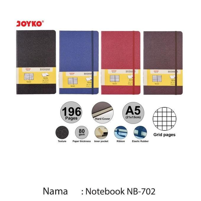

Grid Notebook / Buku Catatan Kotak-Kotak NB-702 Joyko