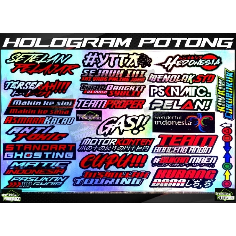 

Stiker Motor,stiker kata kata,sticker hologram