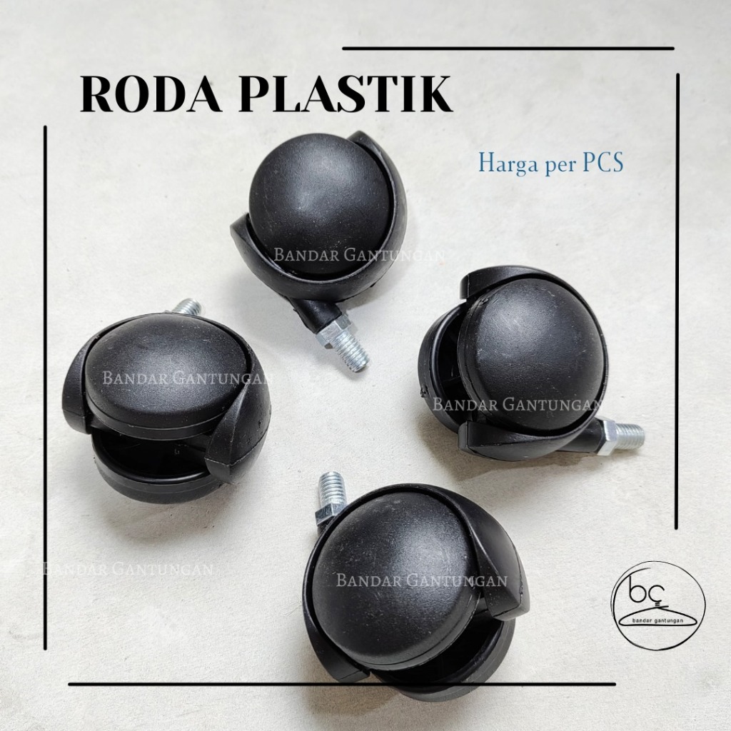 Roda Plastik Hitam Roda Castor Roda Hitam Gawang Baju Gold Gawang Baju Chrome Kaki Roda - BH