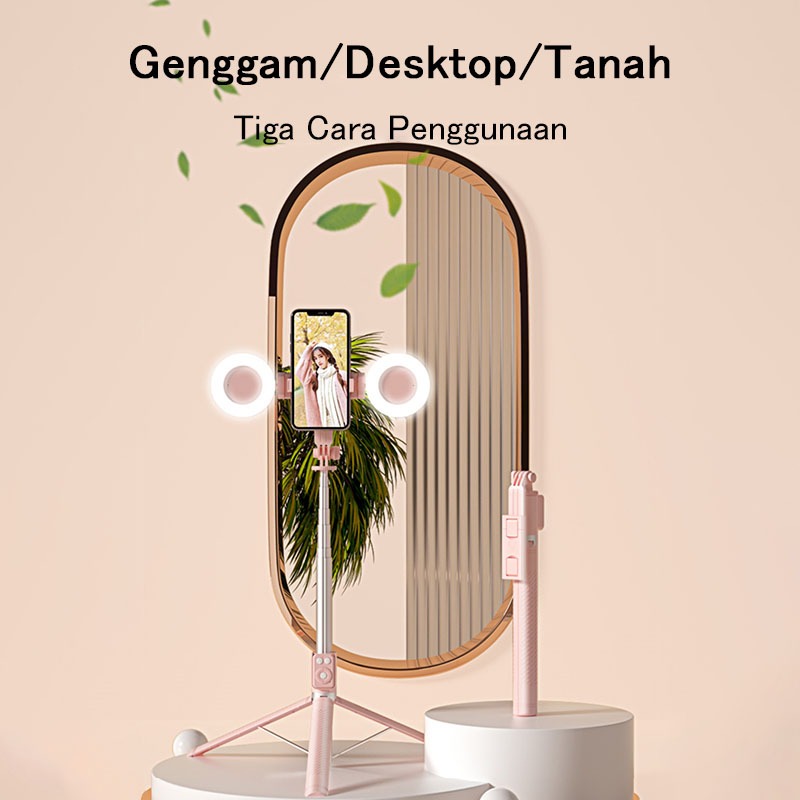 HOT DEALS TOOREA Tongsis Tripod Selfie Stick Besar Bluetooth 7 Tombol Bluetooth Selfie Stick Remote