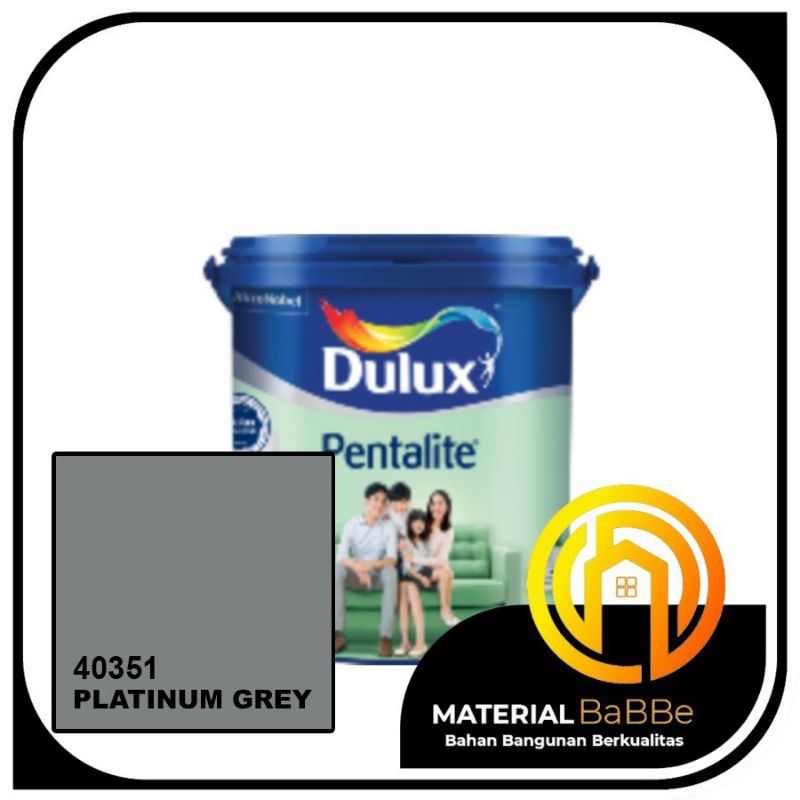 Dulux Pentalite Antibac 40351 Platinum Grey 2,5 Liter | Cat Dinding Dalam