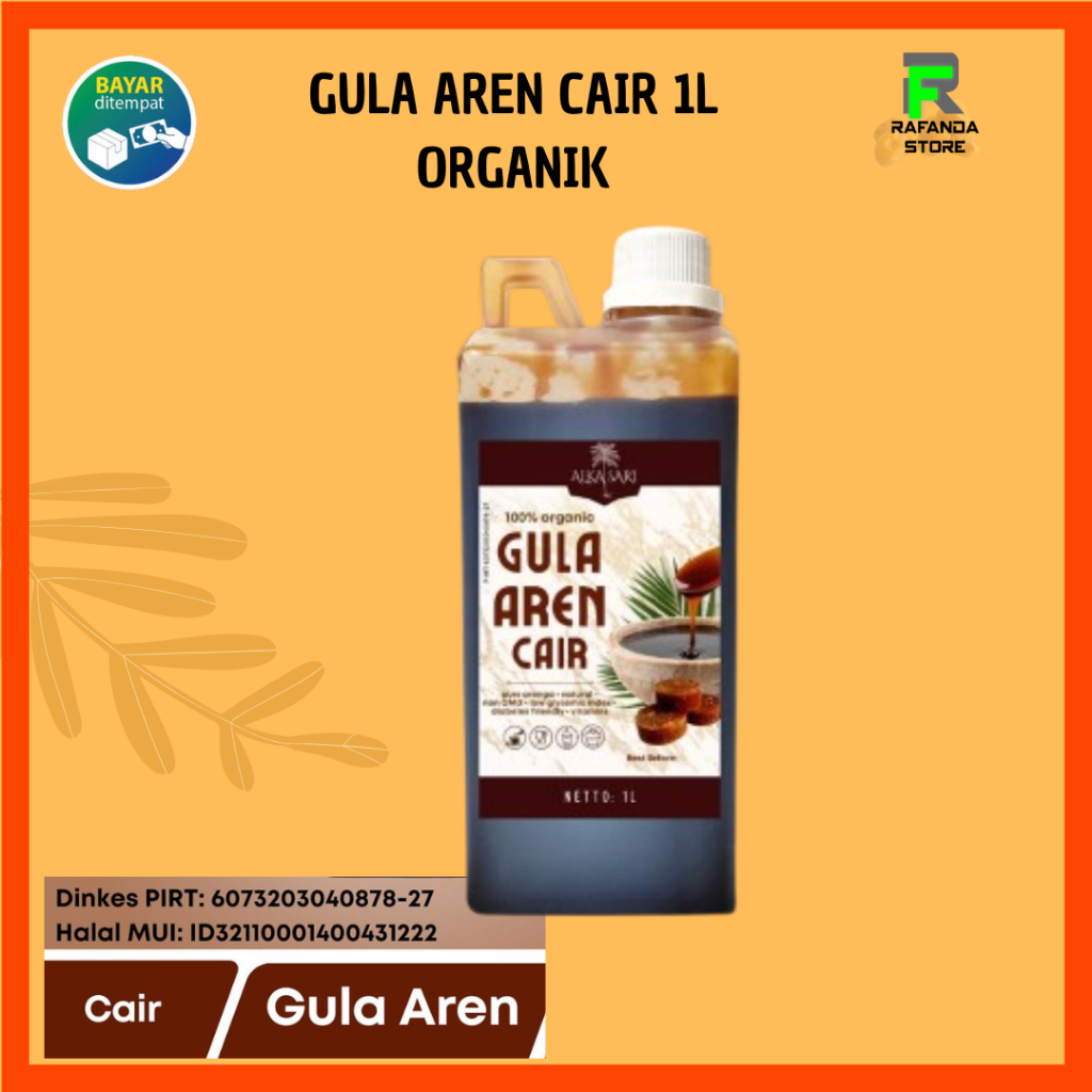 

Gula Aren Cair Organik / Syrup Palm Sugar Organik Alka Sari 1 Liter