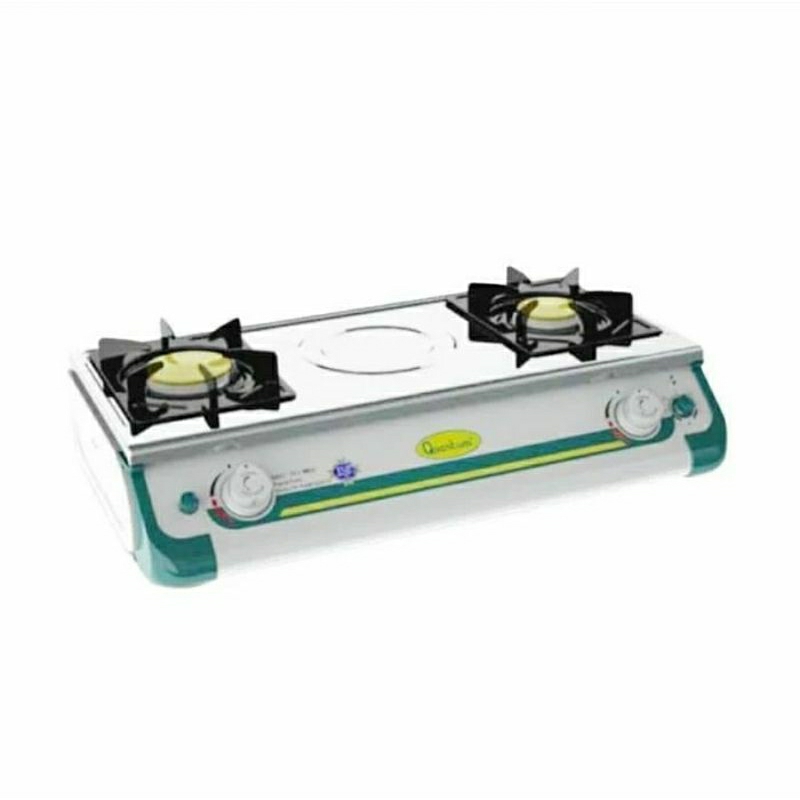 Quantum QGC-211 MES Kompor Gas 2 Tungku Analog Timer Pematik Elekteik Garansi Resmi SNI