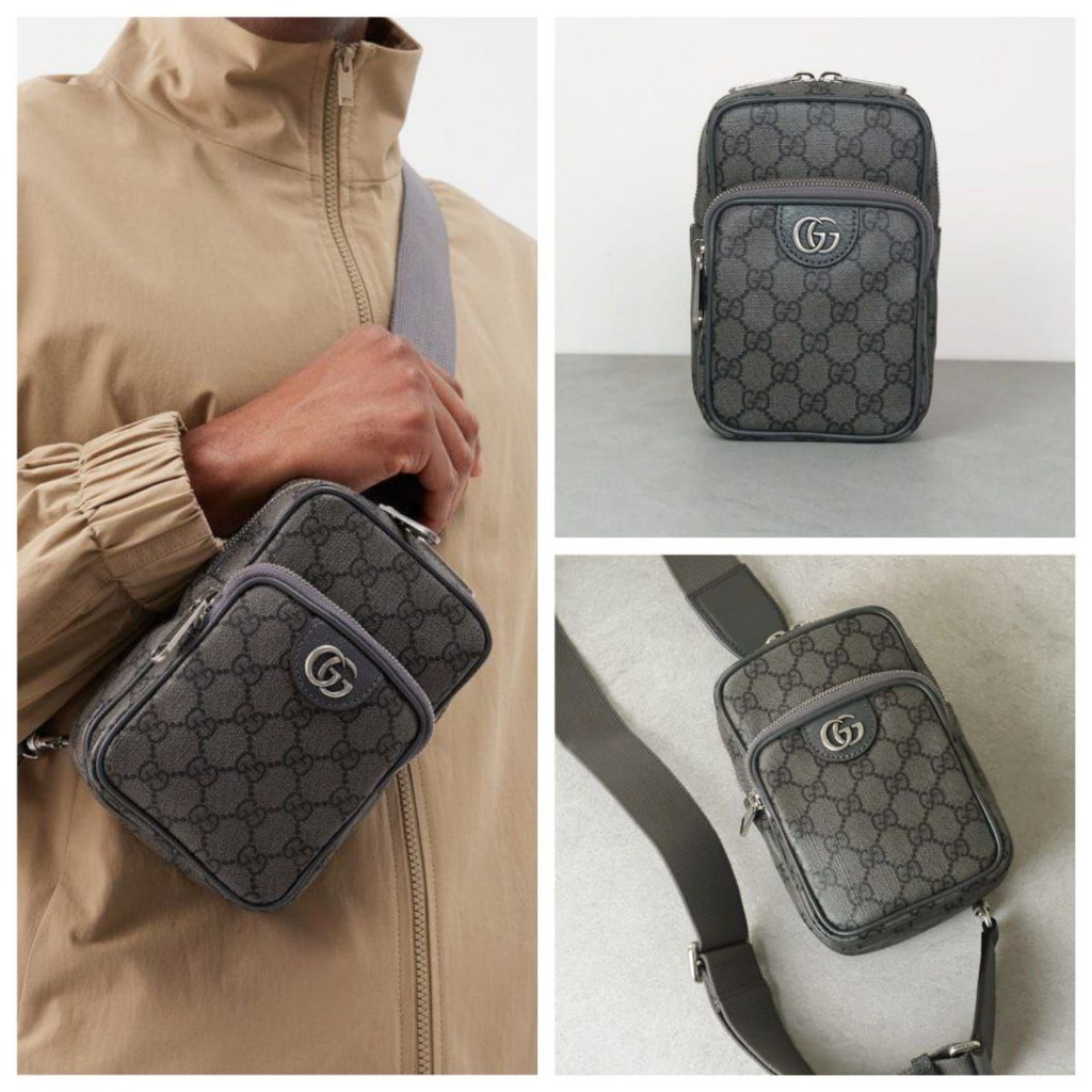 Tas Guc Mini Ophidia GG Supreme Messenger Crossbody Grey Original