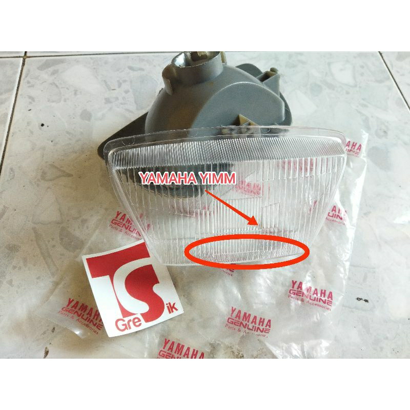 Kaca Mika Lampu Reflektor Depan Yamaha F1 Force 1 Crypton Biru Kuning Original Yamaha YIMM