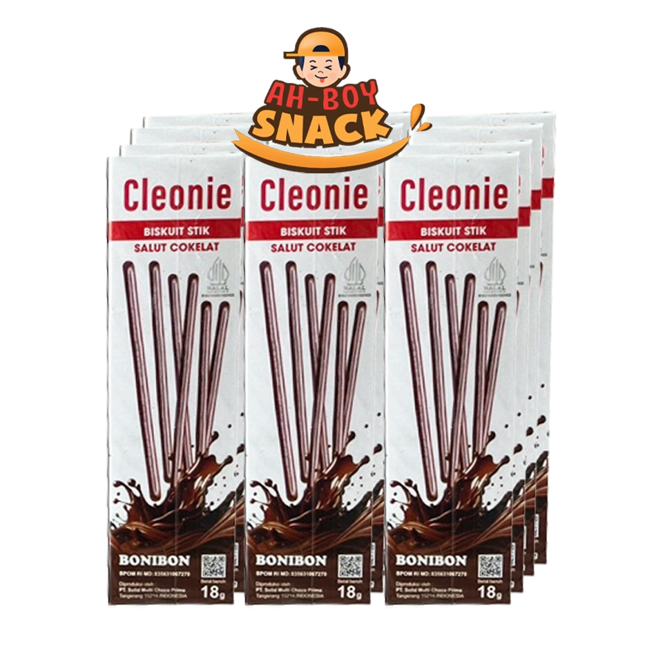 

CLEONIE BISKUIT STIK COKELAT PER PAX ISI ( 12 PCS X 18 GRAM ) - BISKUIT STIK SALUT COKELAT - BONIBON CLEONIE