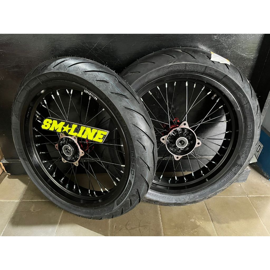 Banset Supermoto KLX150 Ban supermoto KLX Ban pirelli velg expedition