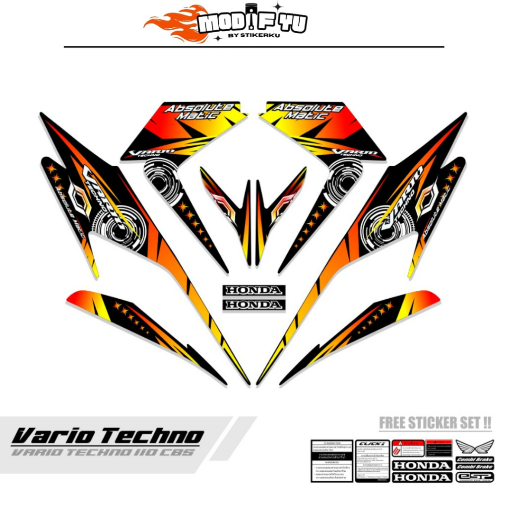 STRIPING VARIO TECHNO 110 CBS / M 11/ VARIO KARBU 110 / VARIO LAMA 110 / STIKER VARIO TECHNO / DECAL