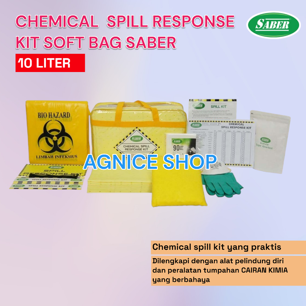 SPILL KIT SABER CHEMICAL RESPONSE KIT - SOFT BAG 10 LITER - SC10-SK/SB SABER