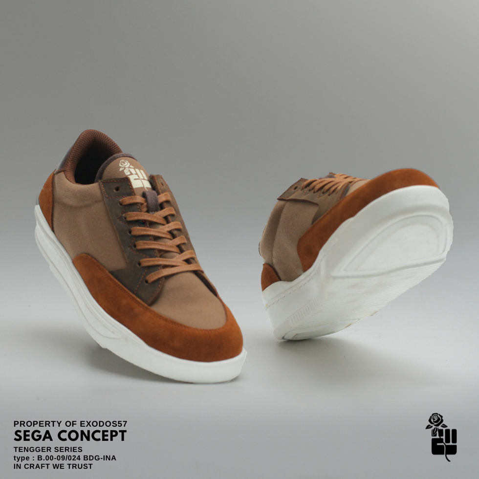 Sepatu Sneaker Sega Concept by Exodos57 Tengger Brown Tan