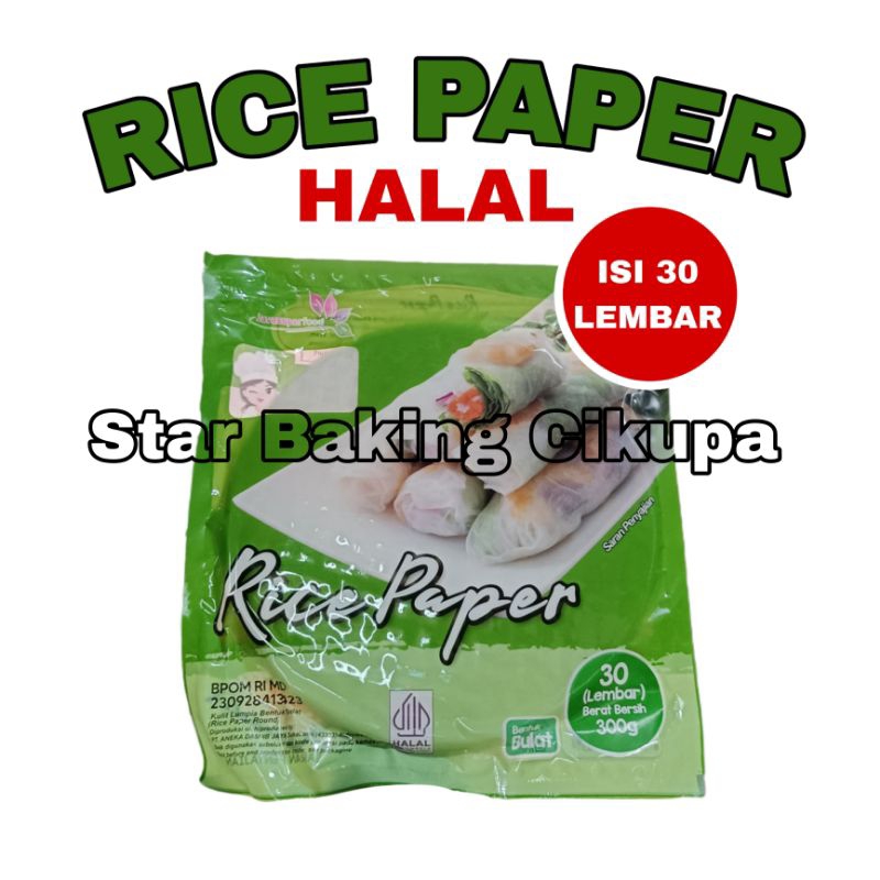 

RICE PAPER BULAT ISI 30 LEMBAR BERAT BERSIH 300GR