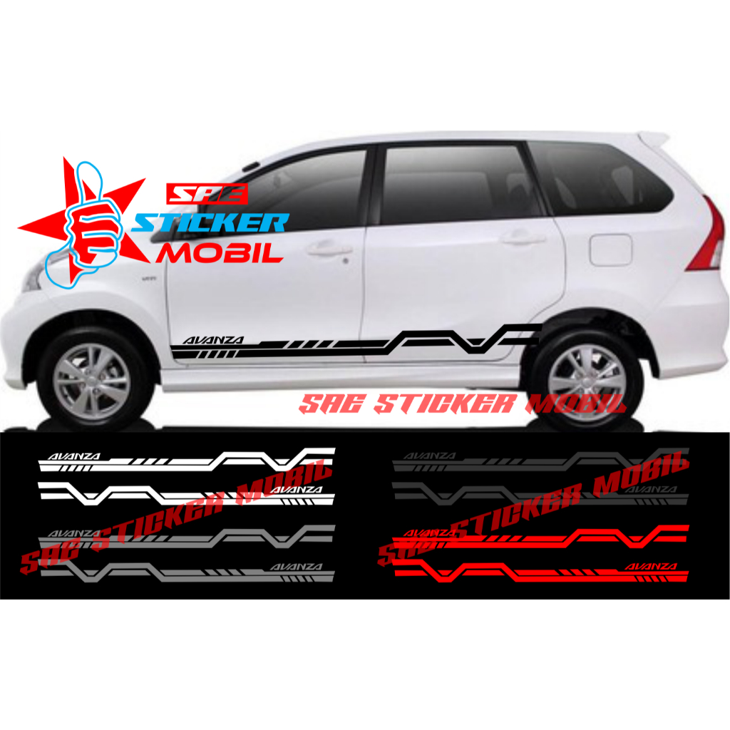CUTTING STICKER MOBIL AVANZA STICKER LIST BODY SAMPING MOBIL TOYOTA AVANZA