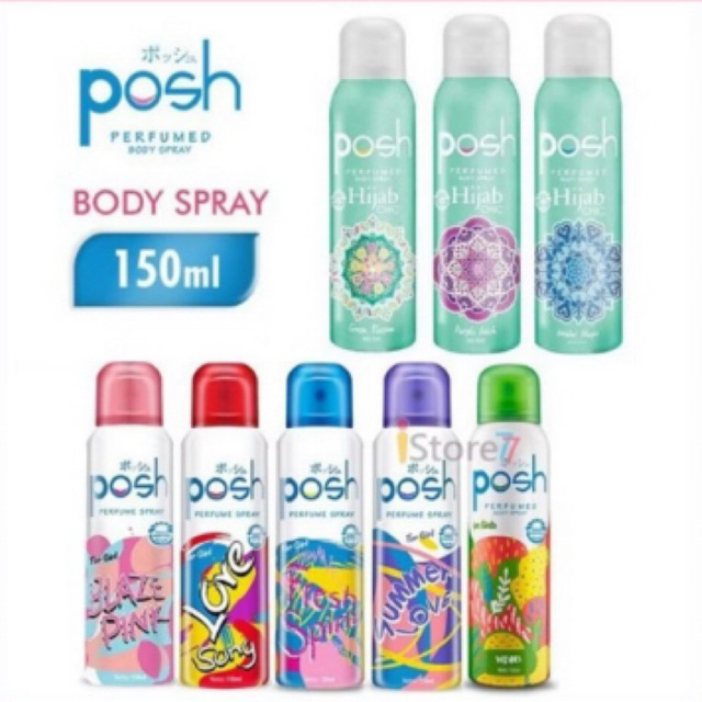 PARFUM POSH GRILS SPRAY 150ml || POSH HIJAB || MINYAK WANGI CEWEK POSH SPRAY
