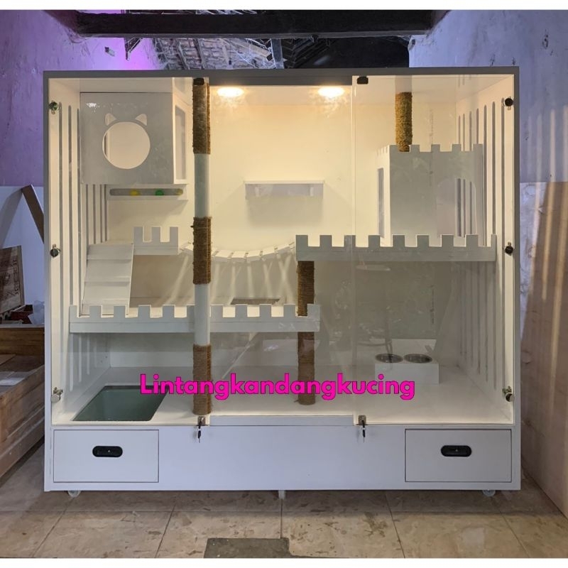 Kandang kucing premium kandang kucing plywood kandang kucing minimalis kandang kucing premium kandan