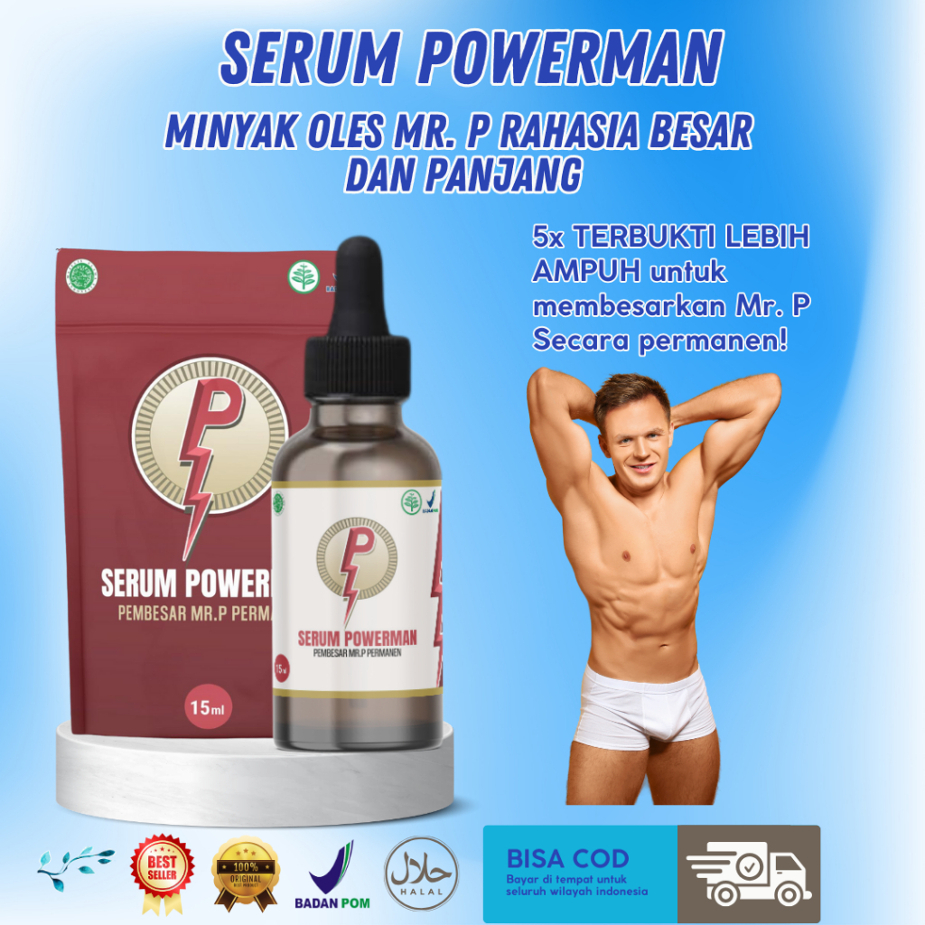 serum powerman suplemen obat pembesar dan panjang Penis MR.P Ampuh Permanen BPOM HALAL