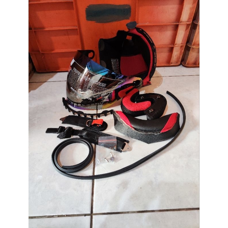 Paket Visor Kaca Helm NHK Predator 2 visor + Busa Helm NHK Predator doble visor
