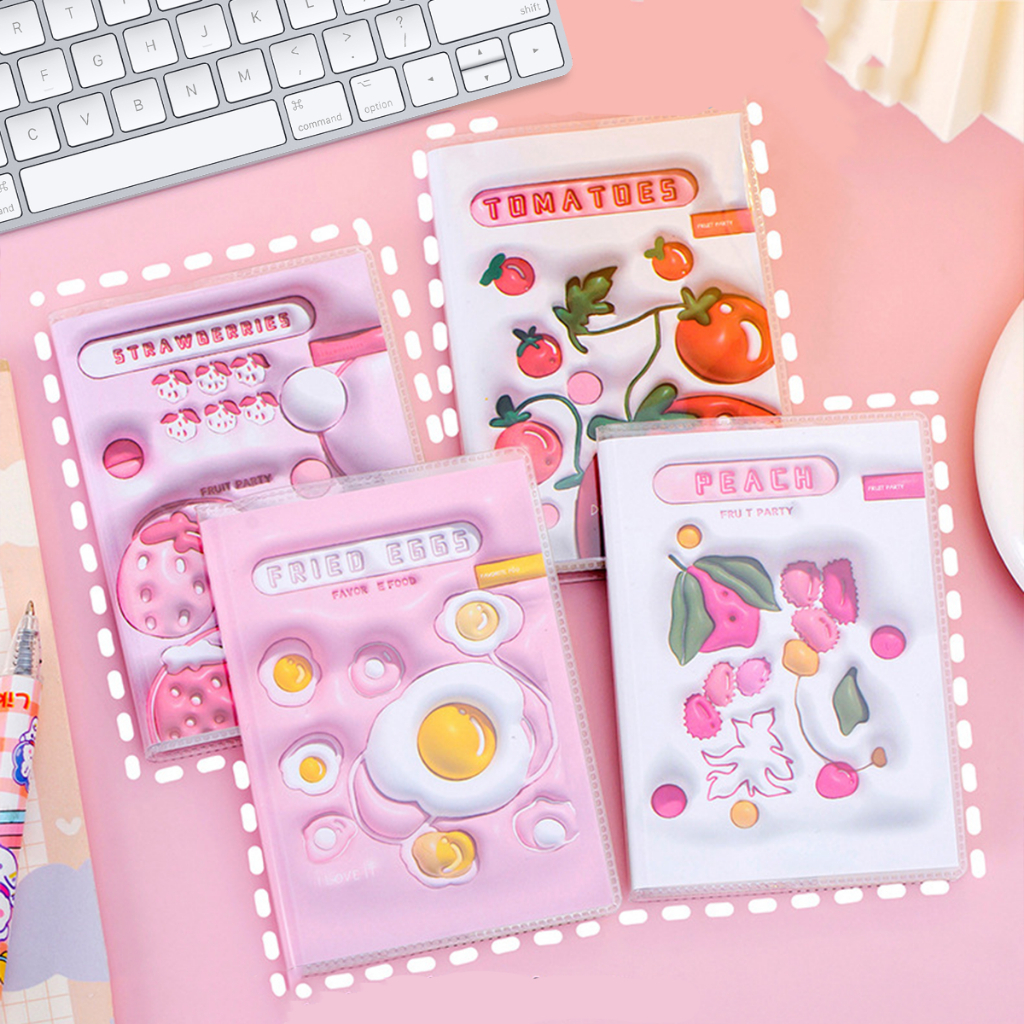 

New Notebook A7 Buku Kecil Aesthetic Scrapbook Mini 60 Lembar